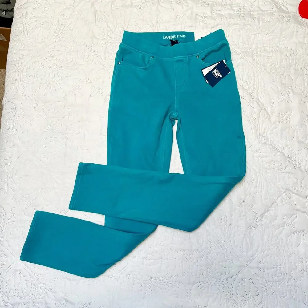 NWT Lands End Denim Leggings Size 8